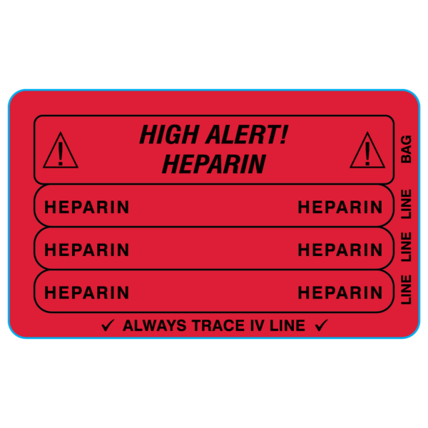 TCL-HA-3 Color Coded IV Tubing Control Labels