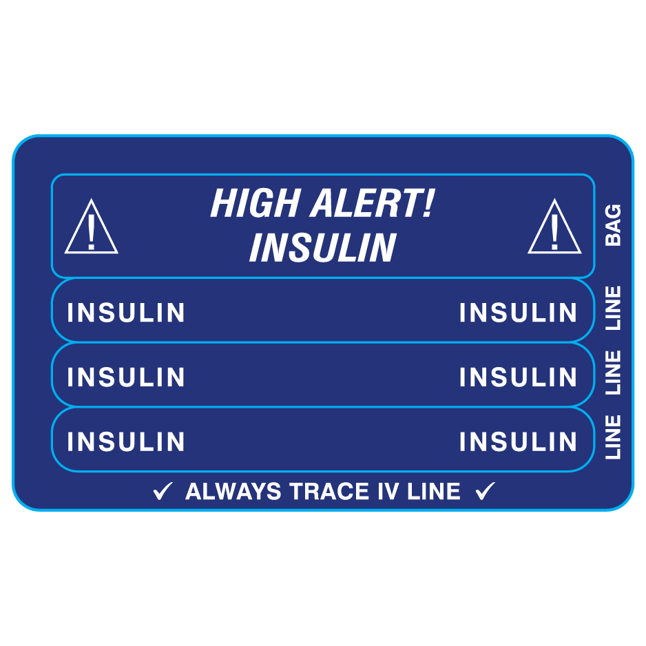 TCL-HA-4 Color Coded IV Tubing Control Labels