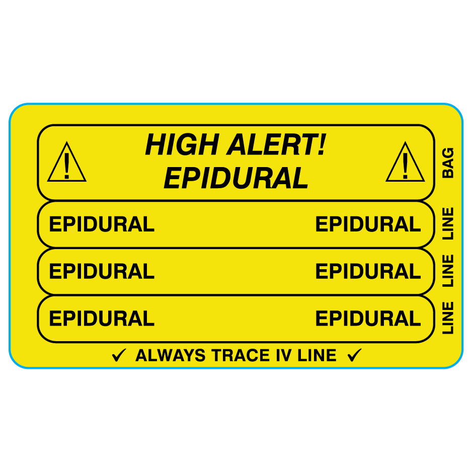 TCL-HA-5 Color Coded IV Tubing Control Labels