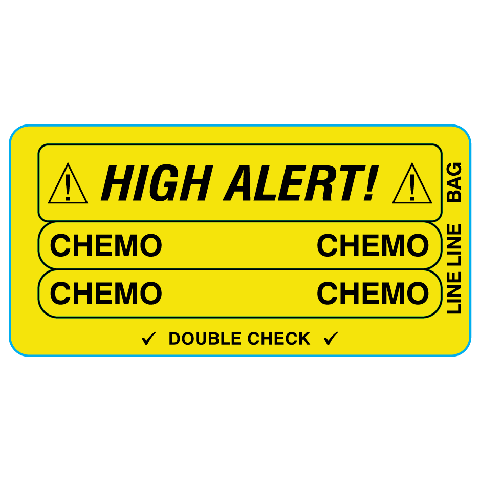 TCL-HA-6 Color Coded IV Tubing Control Labels
