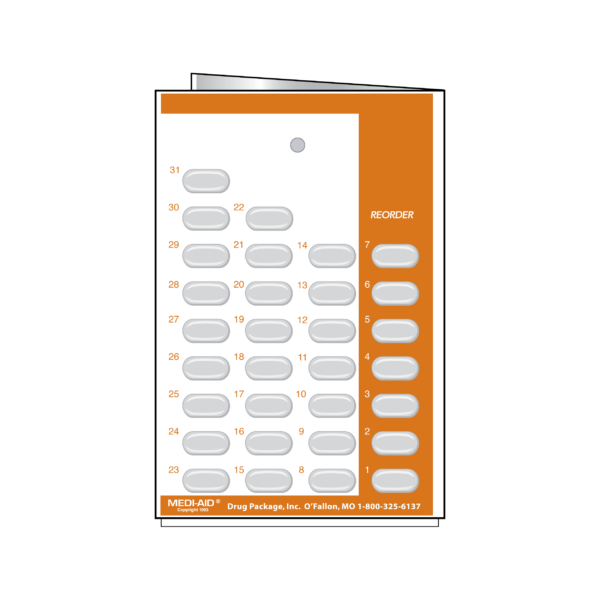 MA-2176B-100 Single Dose Medication Blister Card