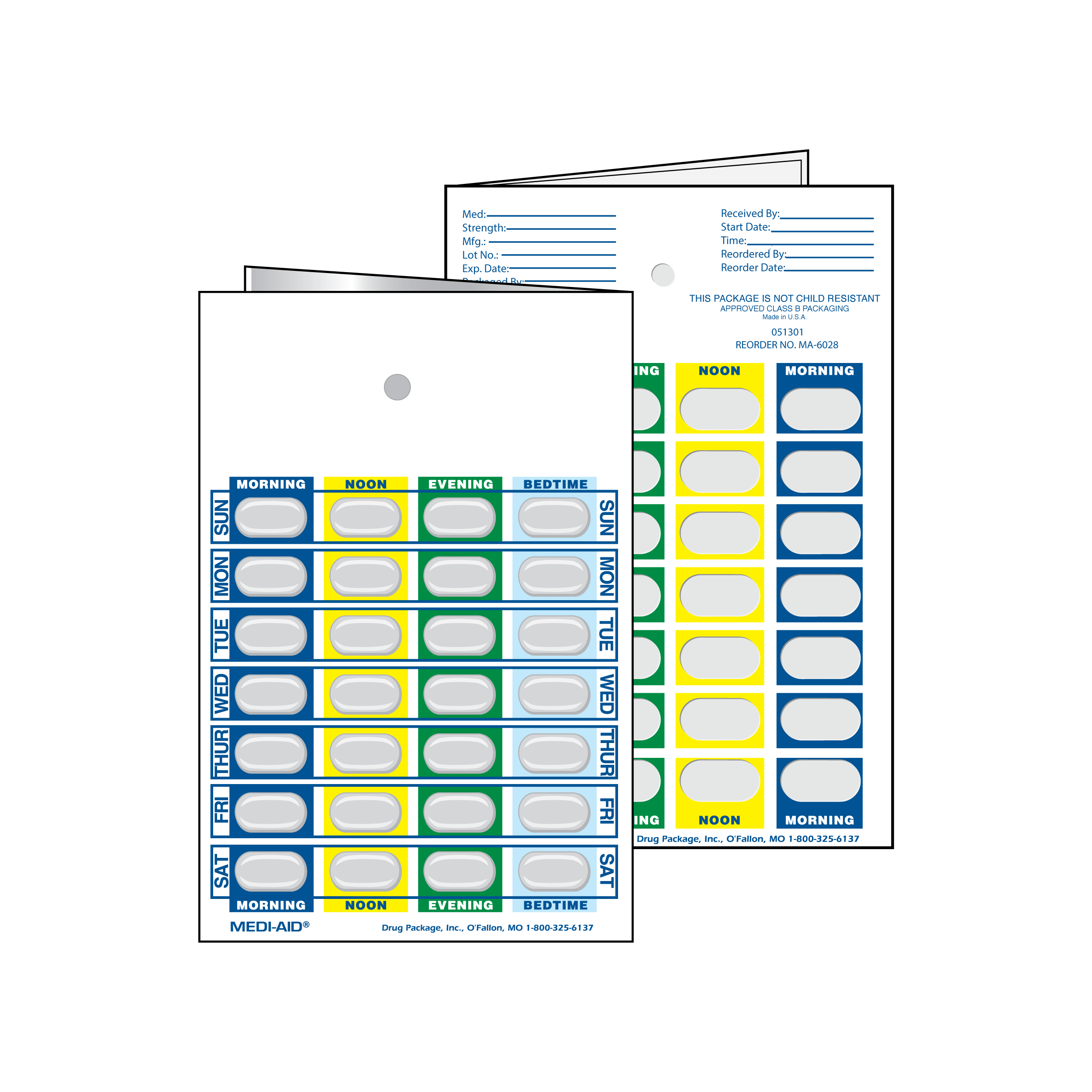 MA-6028 Single Dose Medication Blister Card